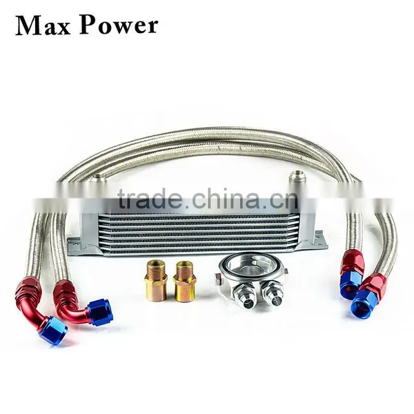 Universal MOCAL 9 Row Oil Cooler With Oil Sandwich AN8/AN10 Hose Fitting Cooler Kits