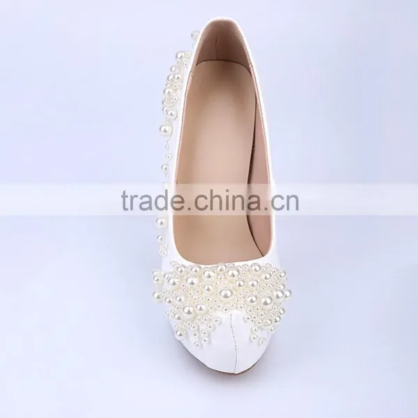 Women Pump Shoes Guangdong Wholesale Dropship Women Designer Shoes Pearl Wedding Shoes Ladies Formal Shoes photo-6