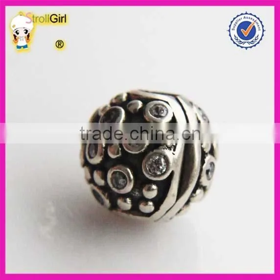 Lamp Work 925 Sterling Silver Clasp Beads Flower Charm Beads photo-2