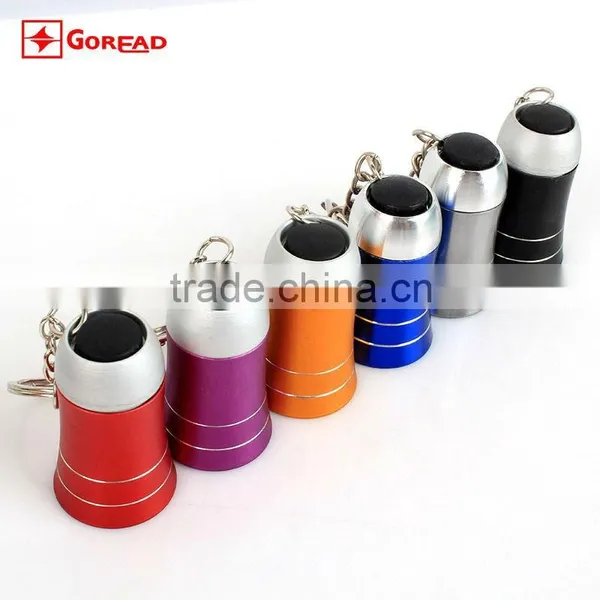 Goread 3LED Horn Aluminum Flashlight High Bright Gift Torch Led Keychain photo-2