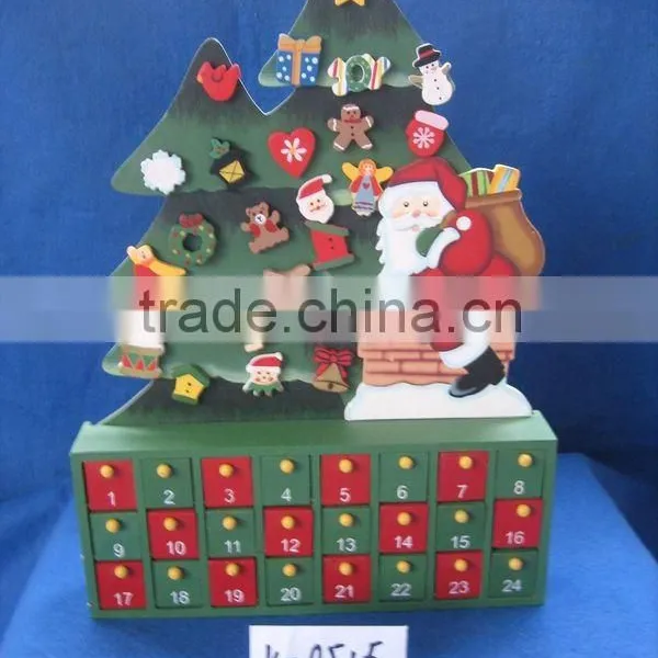 Wooden Christmas Calendar Box With Magnet