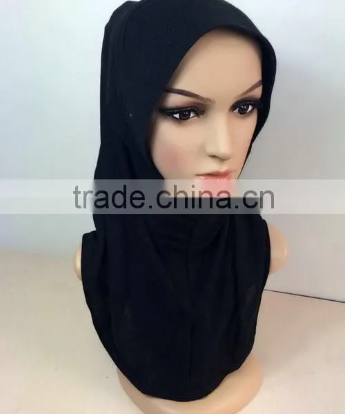 H255 Plain One Piece Pashmina Hijab photo-4
