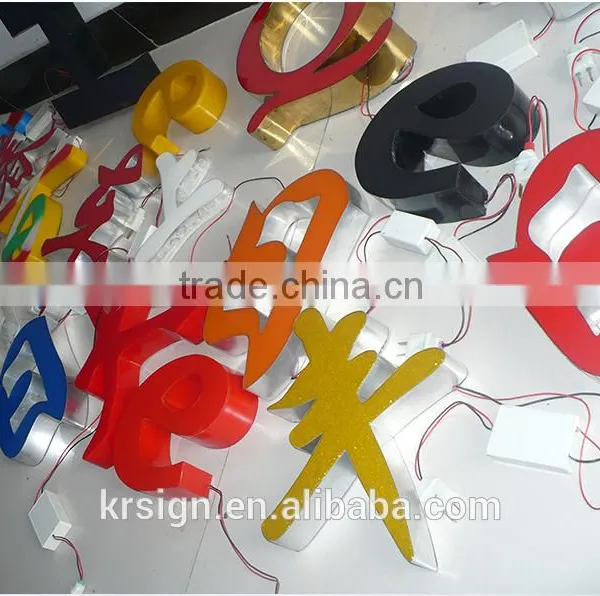Epoxy Acrylic Led Light Word Samples / Epoxy Luminous Channel Letters / Unsaturated Word Luminous Resin Sample