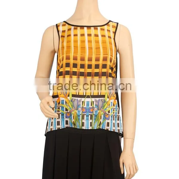 2016 Summer Fashion Women Blouse Casual Elegant Sleeveless Blouse Fashion photo-2