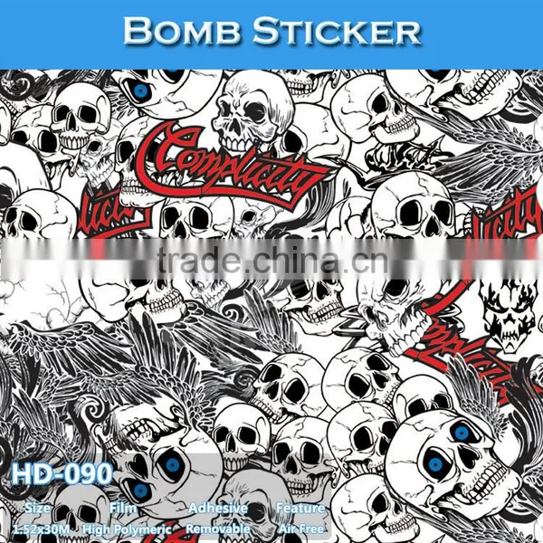 HD-085 CARLIKE Air Bubble Free Removable Sticker Bomb Foil Wrap Car photo-6