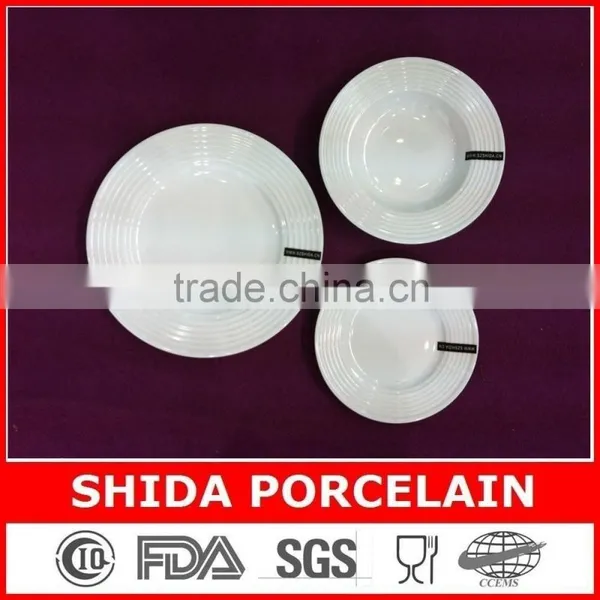 2015 New Super White Porcelain Embossed Plates photo-2