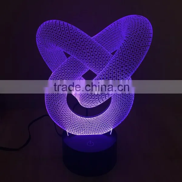 Color Changing 3D Twist Knot LED Night Lamp photo-2