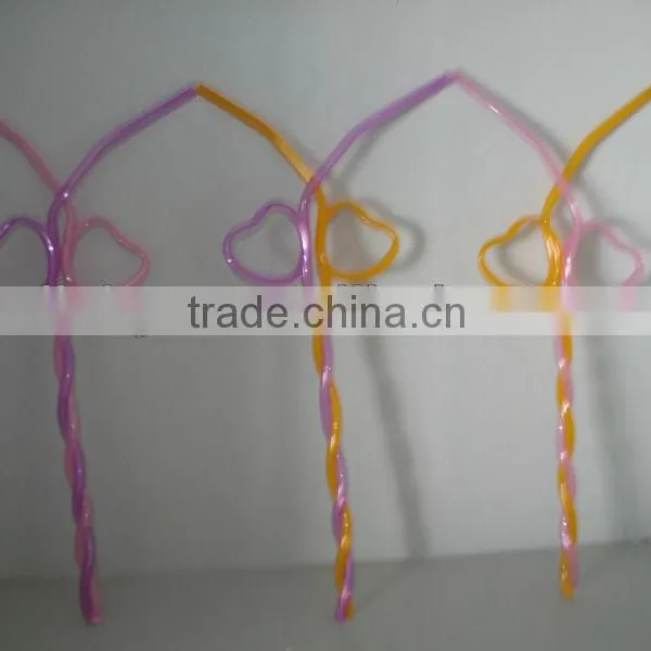 2014 Hot Sale Plastic Drinking Straw for Sales Promotion/Lover's Straw photo-2