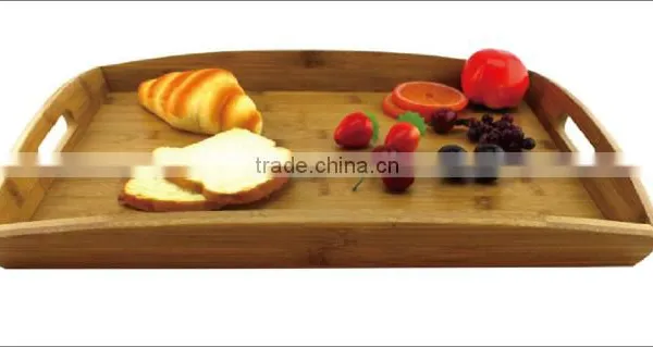 Bamboo Bed Tray/Bamboo Serving Tray With Hole/ Folding Legs/Handles photo-2
