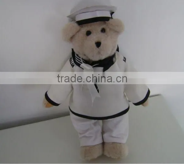 38cm Novel and Cute Soft Stuffed Plush Navy Teddy Bear With Dress