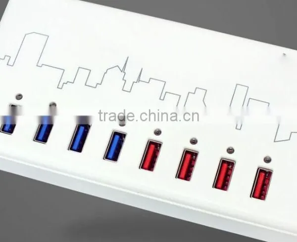 Rainbow US Plug 8 Ports USB Charger Power Adapter For Smart Phone Tablet PC