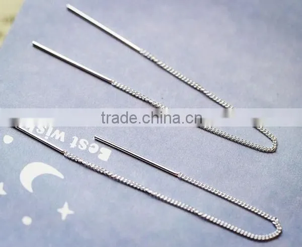 Plated Lines Are Tremella Ear Line Long Paragraph Ear Chain Female Temperament photo-5