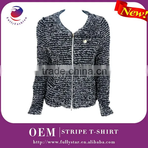 2016 Leisure Fashional Terry Knitted Women Jacket