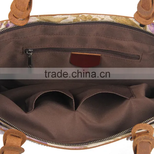 Oil Flower Printing Women Tote Bag Handbag for Wholesale Fashion Designer Bags With Flower photo-6