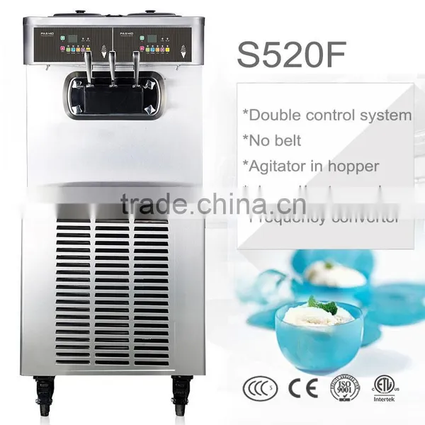 CE ETL approve S520F double compressor soft ice cream.machine