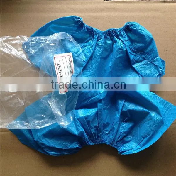 30g Blue CPE Disposable Shoe Cover photo-3