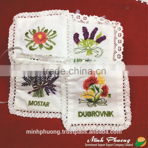 High Quality Hand Embroidery Flower Powder Fragrant Bag photo-2
