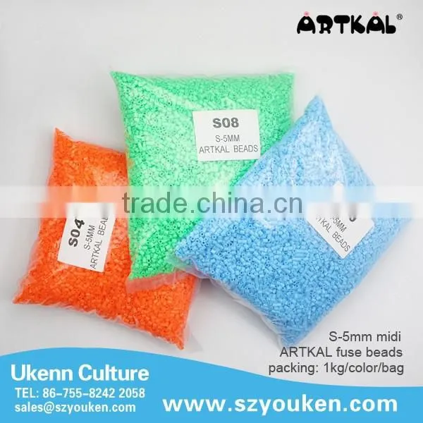 ARTKAL S-5MM Midi Fuse Hama Perler Beads 94 Colors 1kg/bag/colors Wooden Educational Toys photo-3