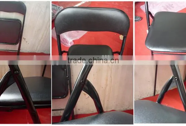 Promotional Cheapest Black Metal Folding Chair photo-2