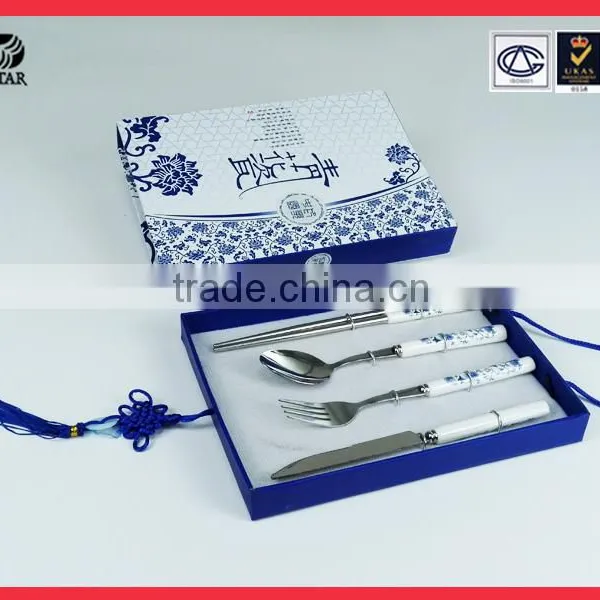 Wholesale Custom Blue Color Printing Hard Packaging Gift Paper Box Kraft Gift Paper Box for Knives and Forks photo-6