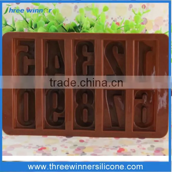 New Design Cholocate Silicone Cake Mould Number Cake Moulds photo-3