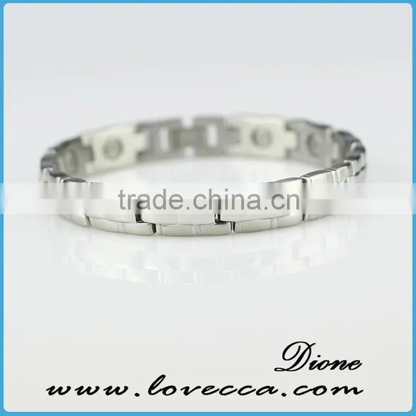 Ailbaba Silver Wholesale Health Care Men Bio Armband Energy Magnetic Bracelet photo-6