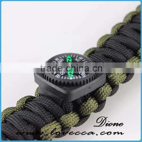 Emergence Survival Parachute Compass Survival Knot Bracelet With Screwdriver and Firestarter Bar photo-2