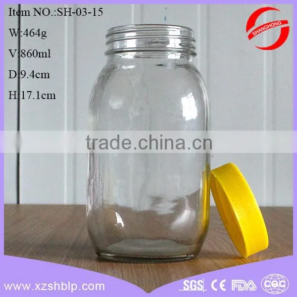 860ml Regular Mouth Glass Jar for Honey,honey Glass Jars Wholesale photo-2