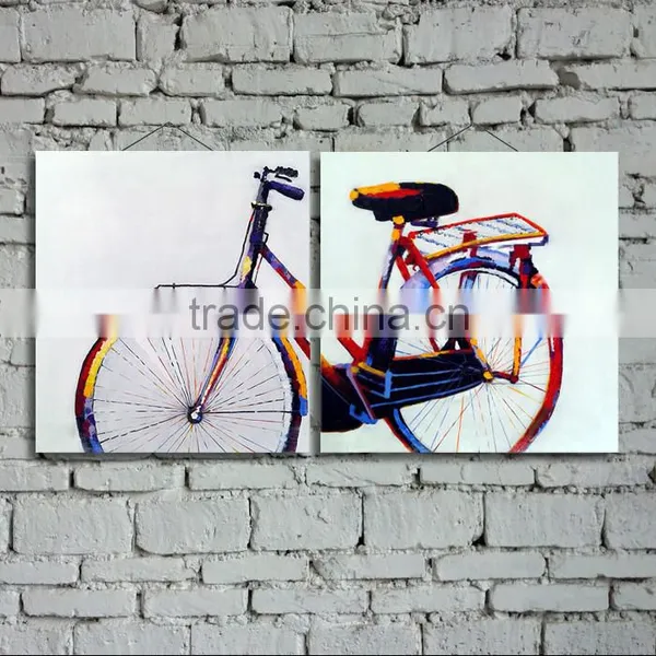 New Designs Abstract Oil Paintings Bycicle photo-4