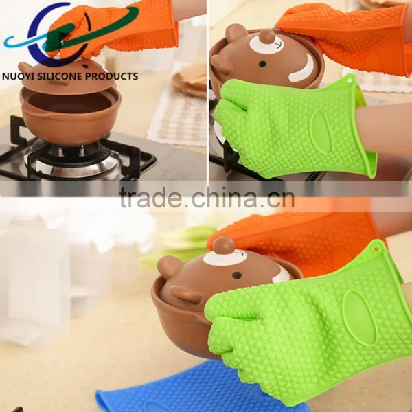 Heat Resistant Silicone Oven Glove With Five Fingers photo-5