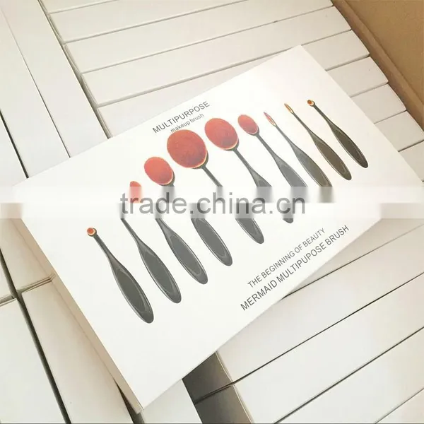 2016 Hot 10pcs Oval Toothbrush Makeup Brush Set Face Use Brush Oval Puff Brush 10 Pcs photo-6