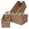 Set of 3 Water Hyacinth Basket (website: July.etop)