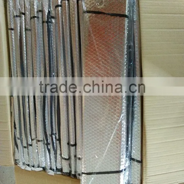Foldable Sun Plain Car Visor PE Bubble Aluminum Foil With 2 Elastic Bands for Better Storage photo-4