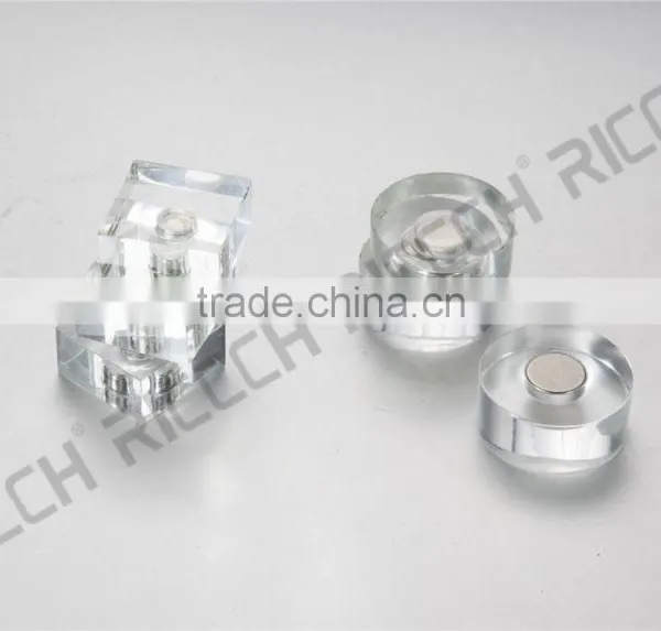 Decoration Transparent Colorful Acrylic NdfeB Magnet Pin /Magnet Thumbtacks photo-2