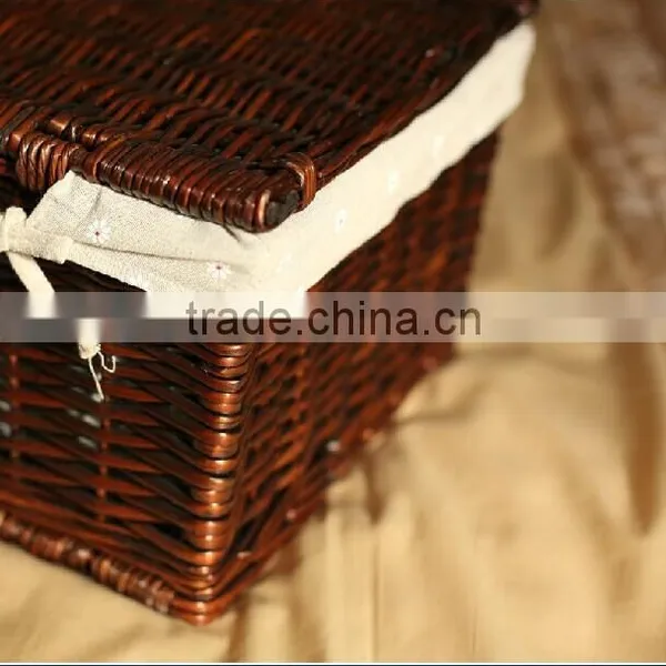 Handmade Brown Wicker Hamper Wholesale Wicker Clothes Hamper photo-4