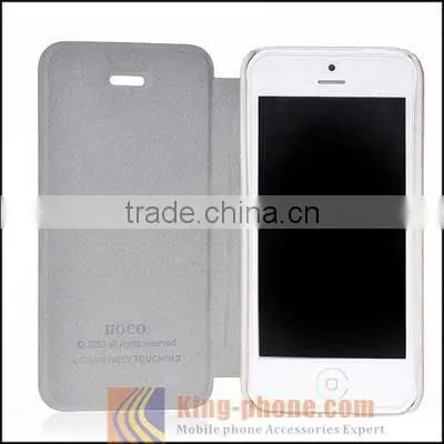 China Wholesale Mobile Phone Leather Flip Case Cover For IPhone 5 photo-5