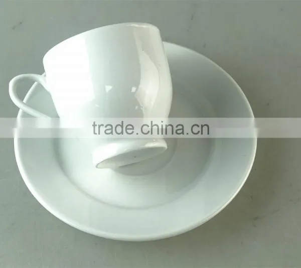 Wholesale White 200ml Ceramic Porcelain Coffee Cup and Saucer photo-2