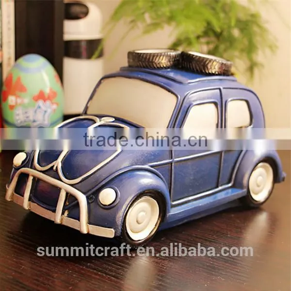 Resin Vintage Car Shape Coin Bank Money Saving Box for Kids photo-4