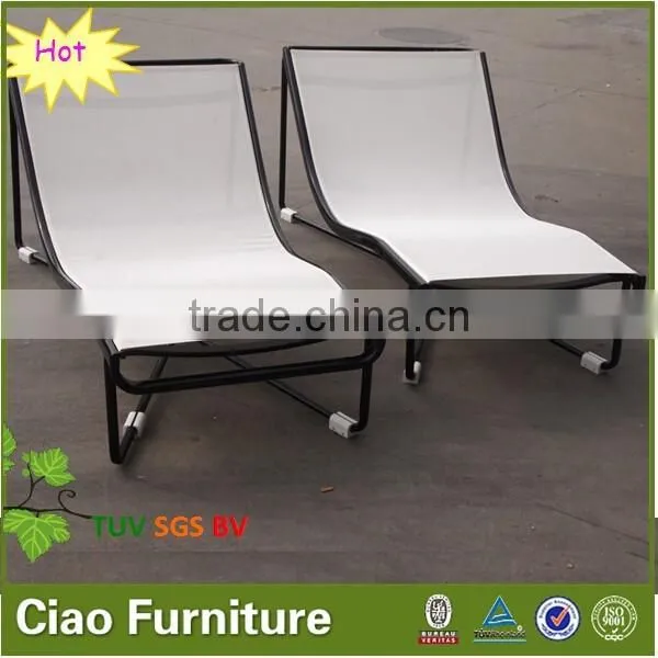 Outdoor Use Aluminum Texti Fabric Lounge Chairs Table Set photo-2