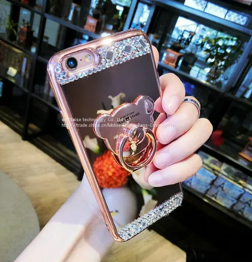 Electroplating Silicone Cell Phone Shell Diamond Mobile Phone Cases for IPhone7/7Plus/6/6s/6plus/6splus Soft Tpu Housing photo-4