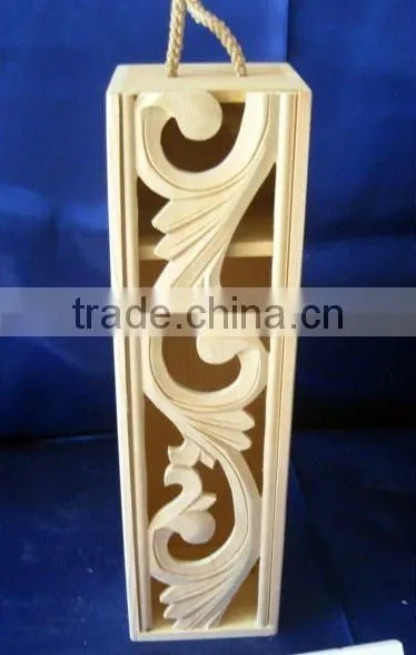 Engraving Europe Souvenir Wood Carved Wine Box photo-2