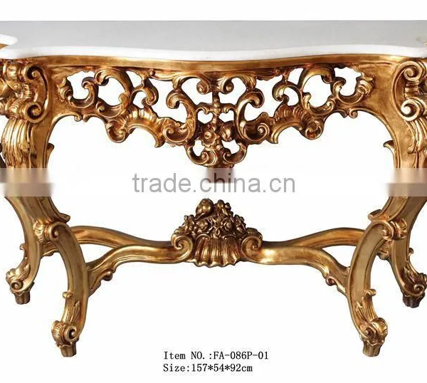 Reproduction Baroque Style Living Room Furniture Set Console Table photo-6