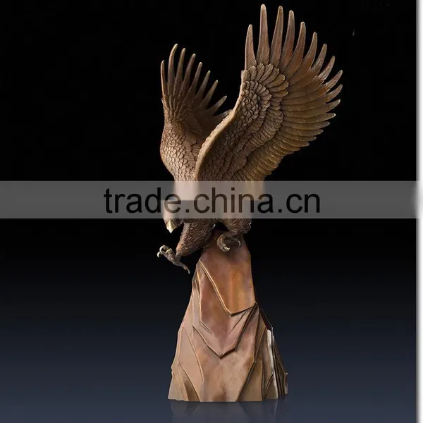 High Quality Home Decoration Metal Crafts Bronze Outdoor Eagle Statues photo-3