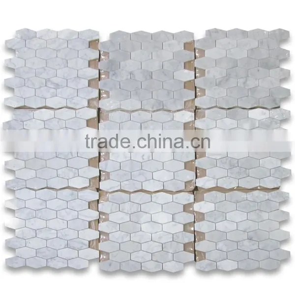 MM-CV265 Best Sell Interior Wall Designs Natural Stone Long Hexagon Mosaics photo-2
