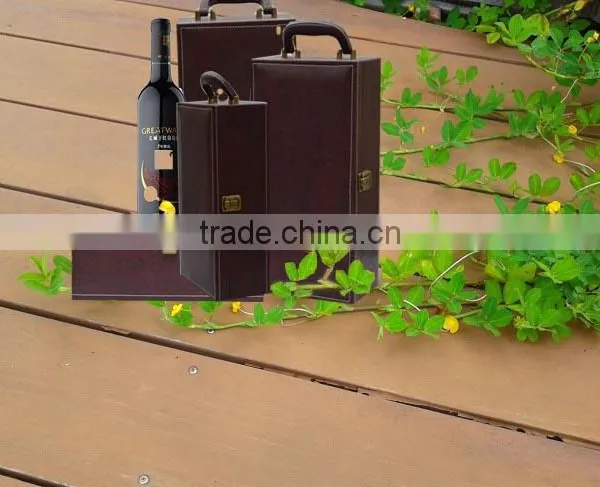 Hot Sale Bottle Shape Leather Wholesale Wine Gift Box