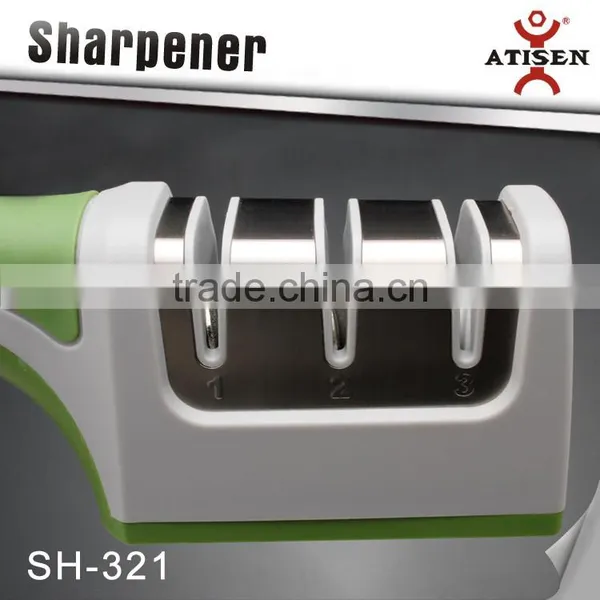 Practical 3 Stage Knife Sharpener Tungsten Steel Blade Kitchenware photo-2