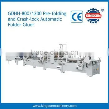GDHH Pre-folding and Bottom Lock Box Three Point Automatic Folder Gluer Machine