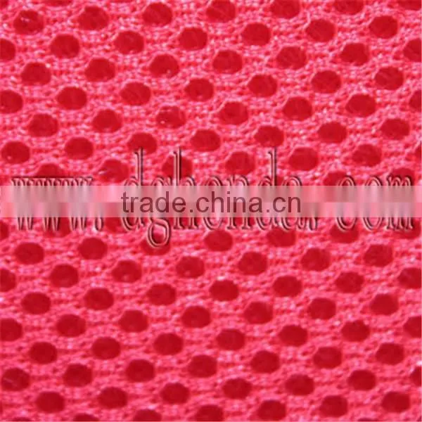 Red Polyester Sandwih Air Mesh Fabric/sandwich Fabric for Footwear,chair,seat Cover photo-3