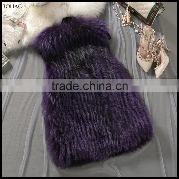 Silver Fox Hand Knit Vest Top Quality Fur Vest photo-5