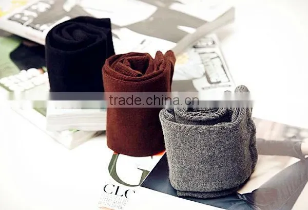 Popular Han Edition Long Knit Acrylilc Winter Purple Weighted Half Finger Gloves